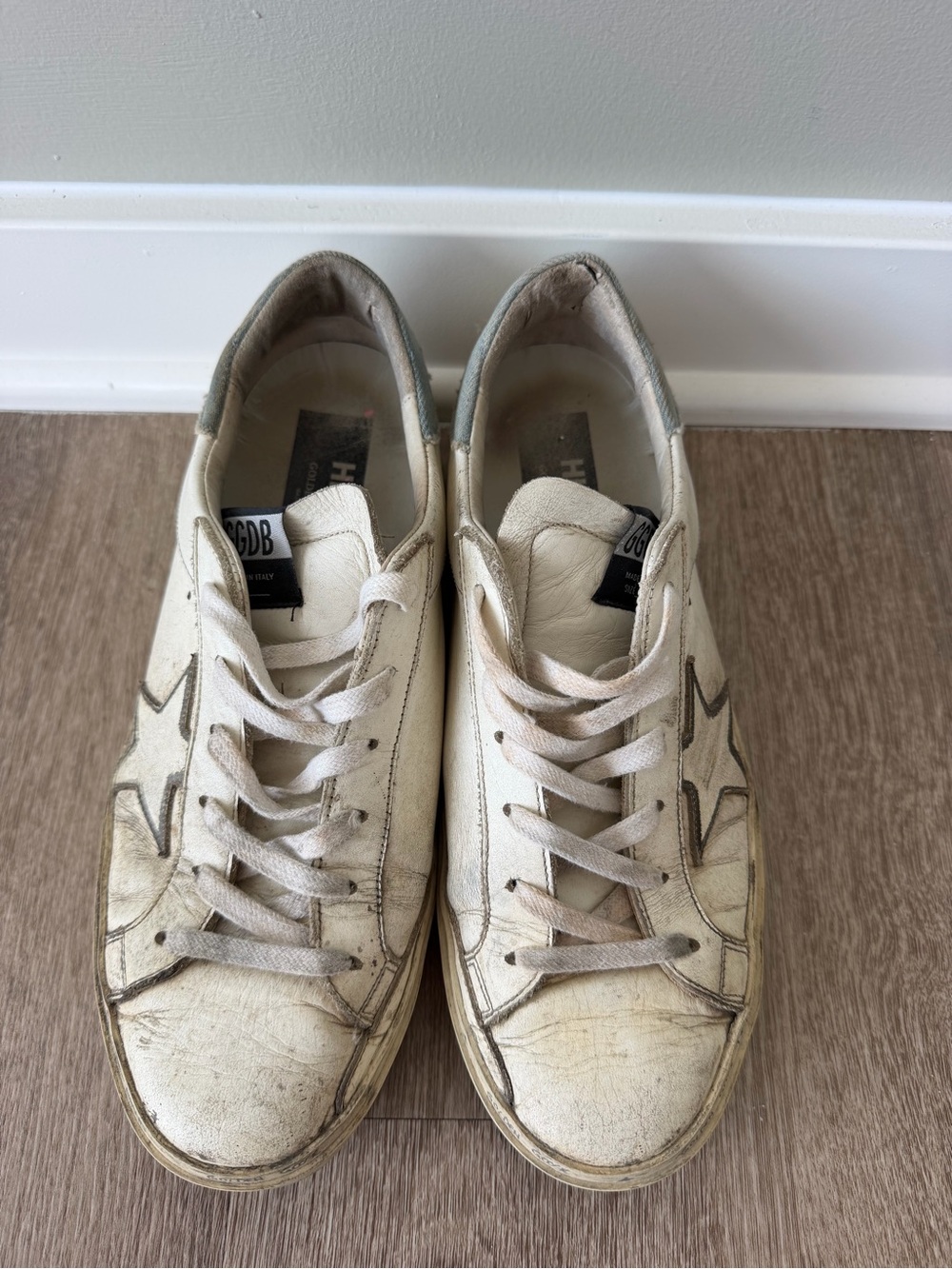 Golden Goose Style White Leather Star Sneakers